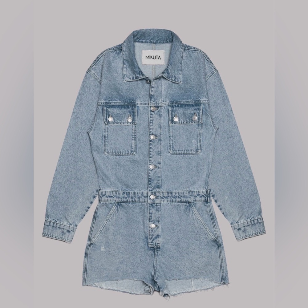Mikuta Light Blue Denim Romper Jacket